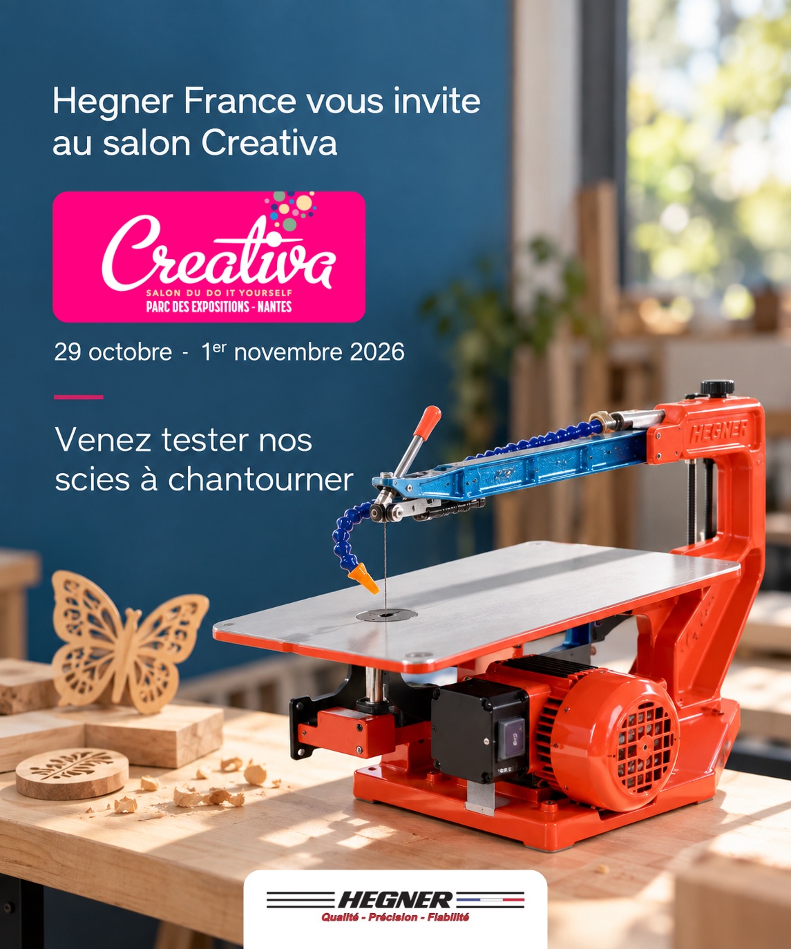 Hegner France vous invite au salon Creativa